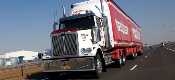 K and S Freighters truck on highway