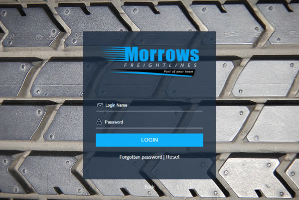 Freight2020 custom Morrows Login